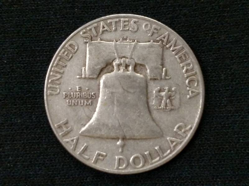 lot 55 image: 1952 D Franklin Silver Half Dollar...