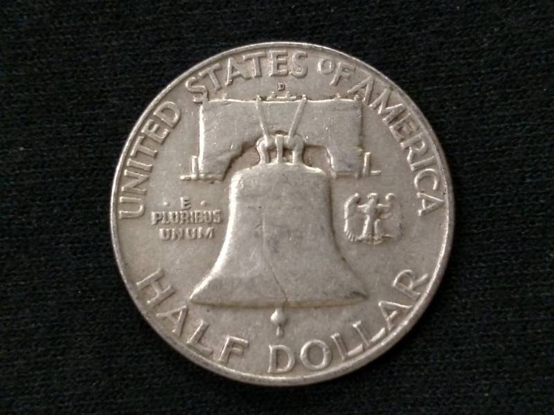 lot 61 image: 1959 D Franklin Silver Half Dollar...