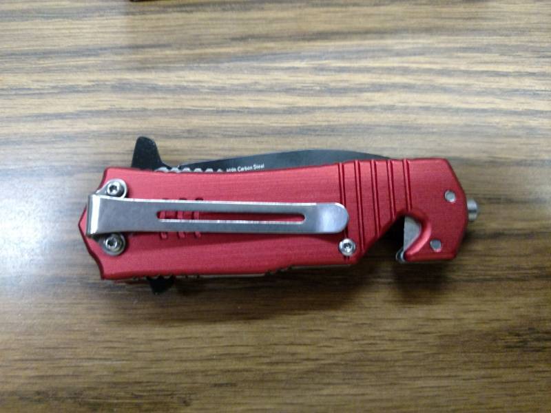 lot 112 image: Super Knife Lock Blade Rescue Knife...