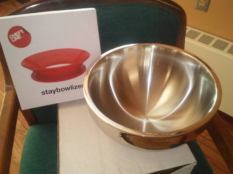 lot 66 image: Stainless Bowl and stabilizer - new in box.