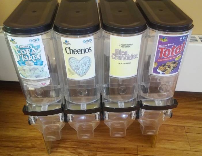 lot 71 image: Cereal dispenser, 4 dispensing units. 