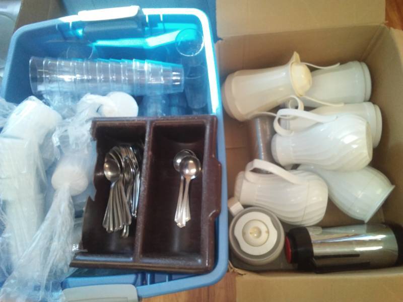 lot 77 image: Juice glasses and more - see pics for details.
