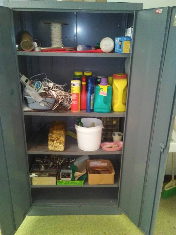 Metal Storage Cabinet With Contents Nursing Home Liquidation