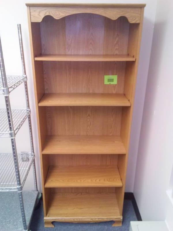 lot 298 image: Wood shelving unit,