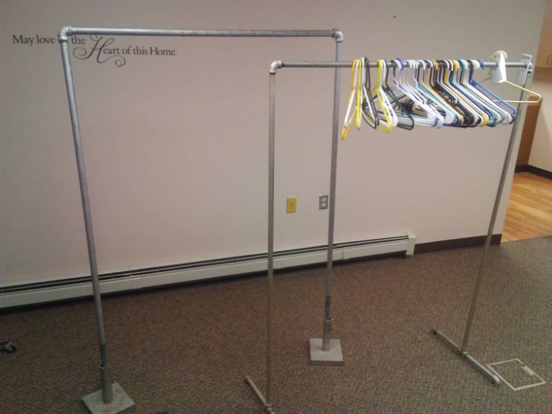 lot 299 image: 2 single Rod clothes  coat racks.