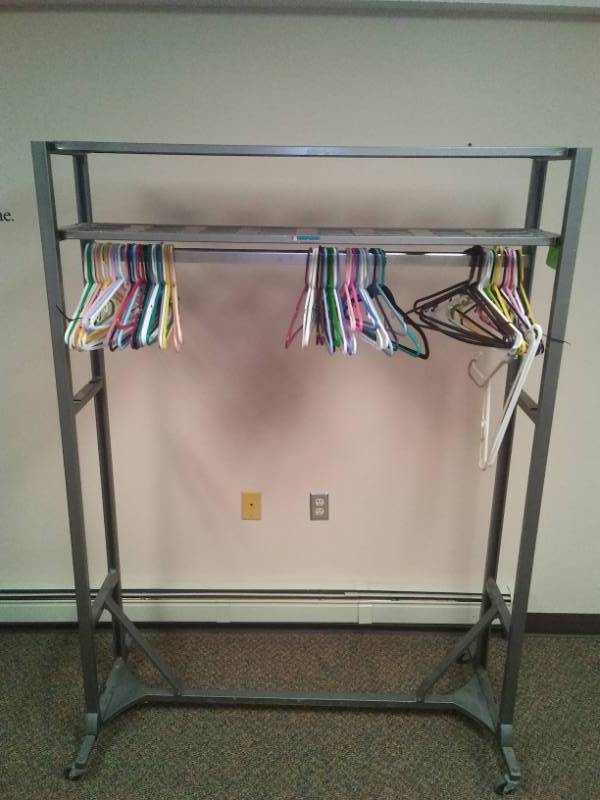 lot 300 image: Rolling coat  clothes rack