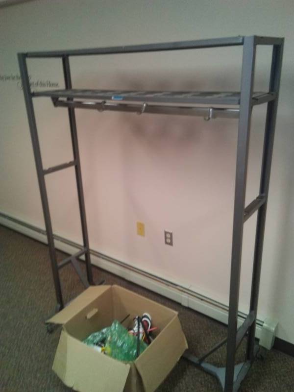 lot 301 image: Rolling coat  clothes rack