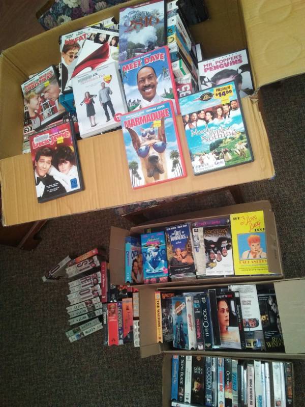lot 302 image: Large lot of VHS  DVDs - must see pics.