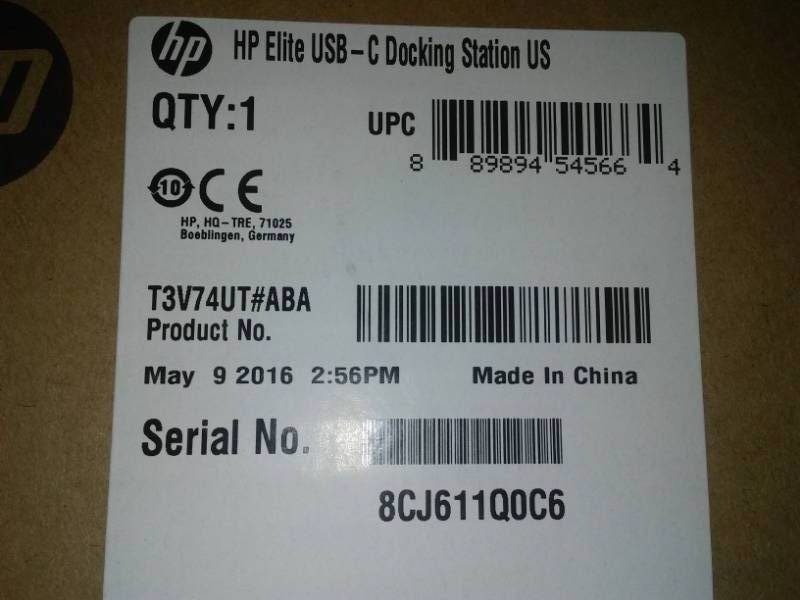 lot 314 image: Docking station HP new, Elite USB. 