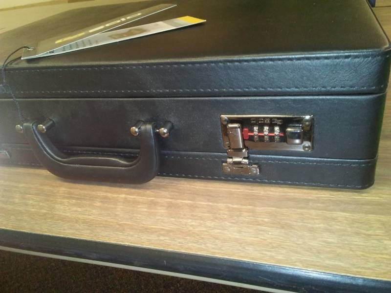 lot 318 image: New Briefcase by solo, black. 