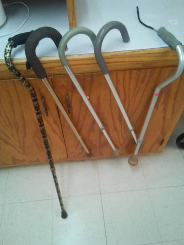 lot 390 image: 5 traditional adjustable canes, excellent.