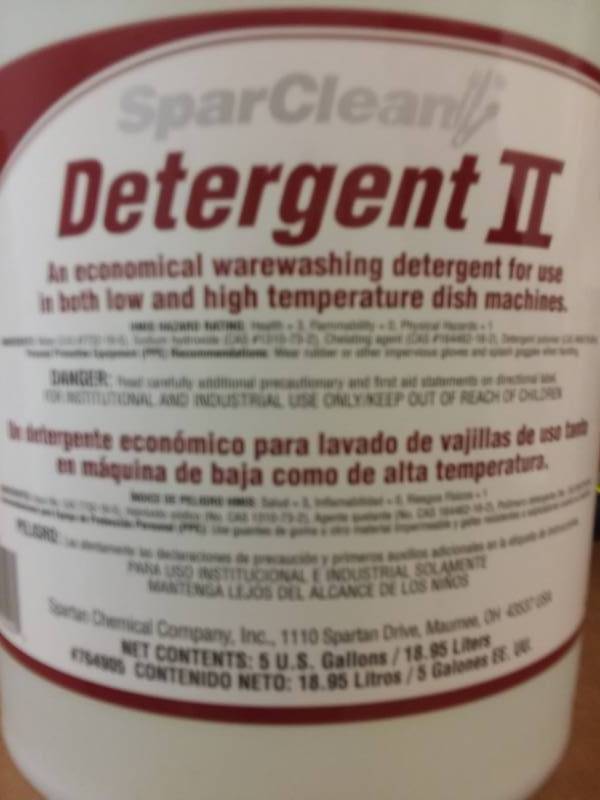 lot 451 image: 5 gal. Spar Clean II Dish washing Detergent and more