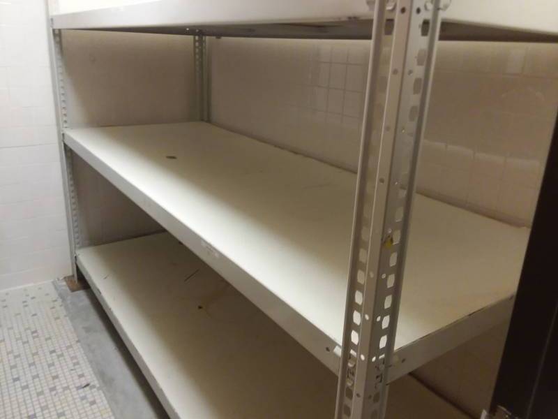 lot 458 image: Heavy Duty Shelving, Fiberglass Reinforced Plastic and metal
