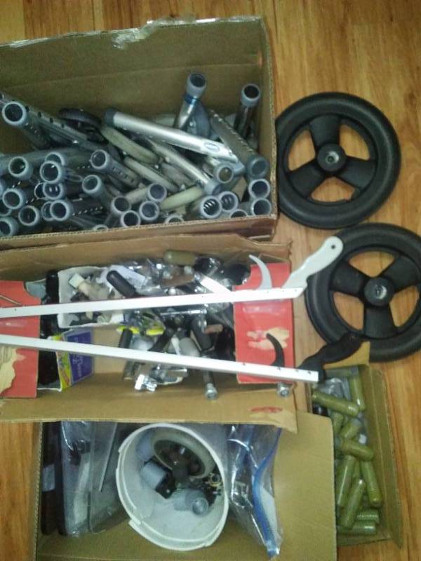 lot 396 image: Miscellaneous Walker, wheelchair and scooter parts Walker Wheels