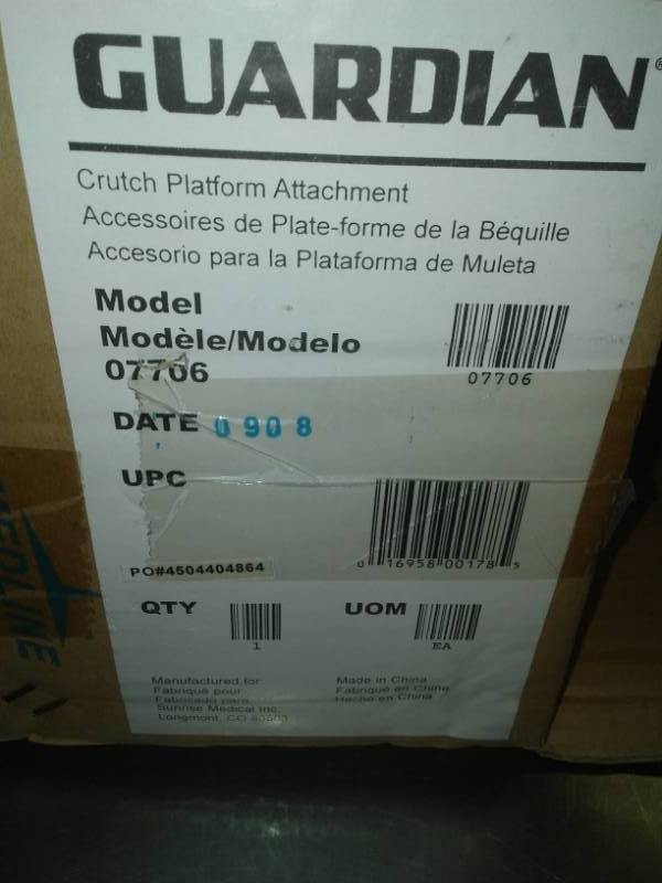 lot 397 image: Two Guardian crutch platform attachment model 07706 two in one box.