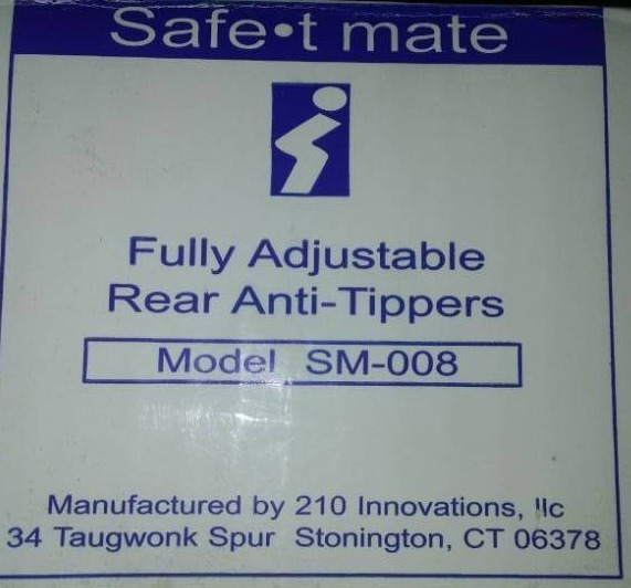 lot 403 image: Safe - t - mate adjustable anti tippers. Model SM - 0 0 8, new in box.