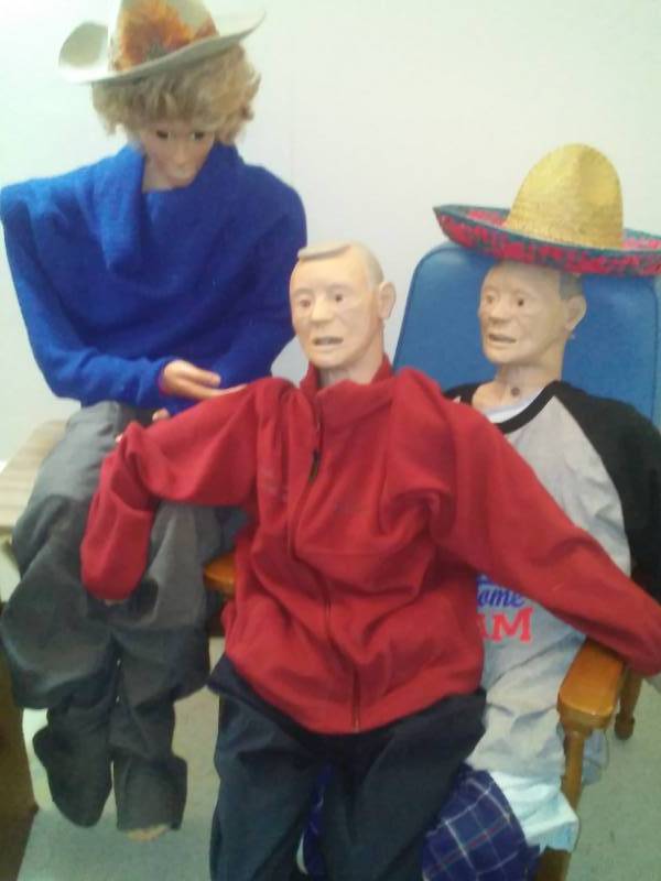 lot 140 image: Three mannequins medical dummies