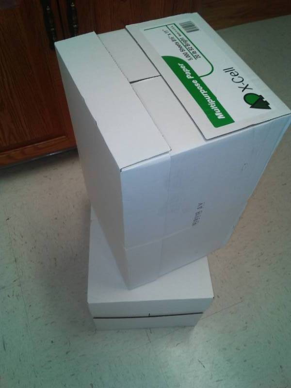 lot 332 image: 2 cases white copy paper, 5000 sheets per box.