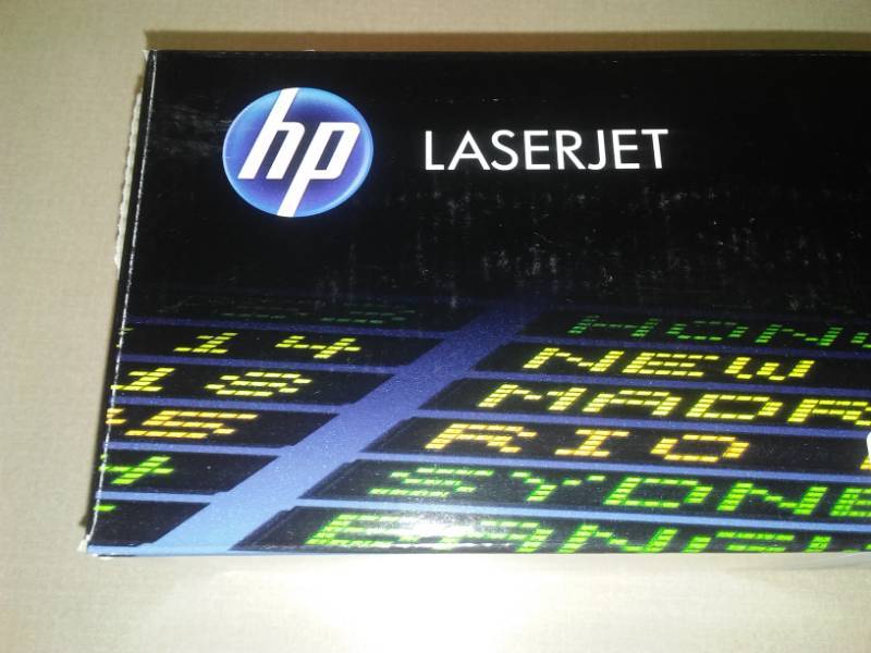 lot 333 image: HP LaserJet ink cartridge 201a yellow new in box. Cf40 2A.