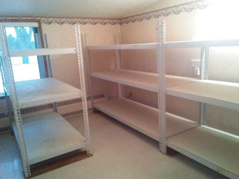 lot 159 image: Sturdy Shelving, Fiberglass Reinforced Plastic and metal.