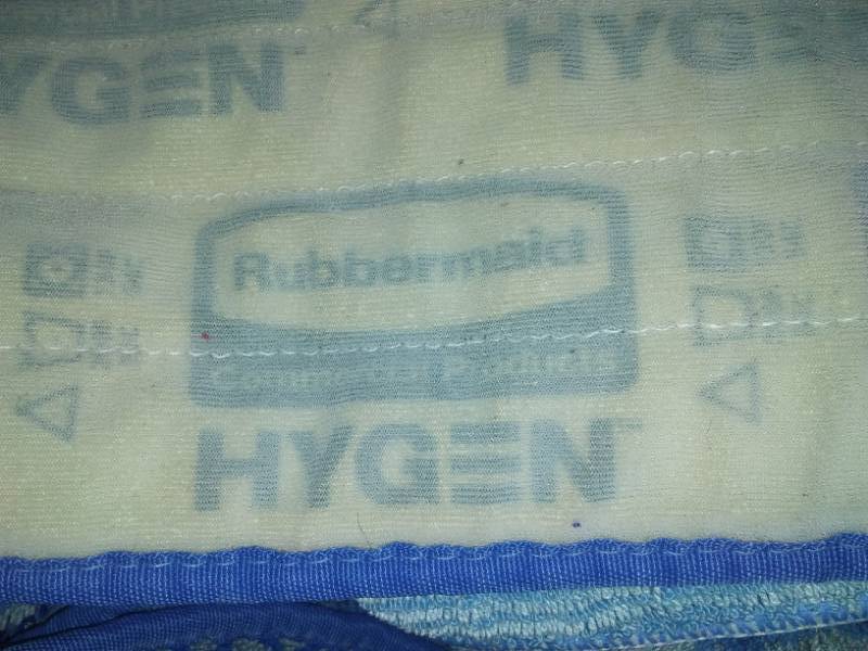 lot 178 image: 120 Hygen Scrub pads, Rubbermaid System, 3 totes. 