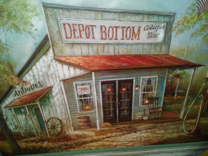 lot 485 image: Depot bottom print, 33 x 28.