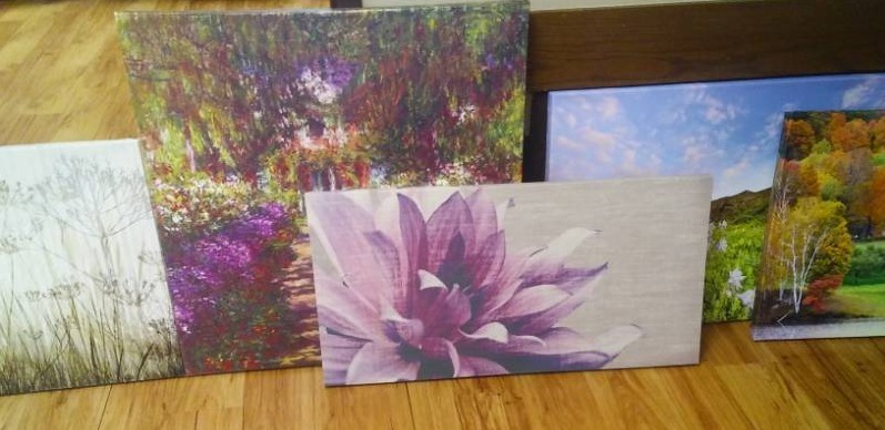 lot 488 image: 5 stretched canvas prints - various themes.