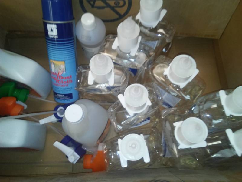 lot 493 image: Scott paper towels thousands, hand cleaners & More.