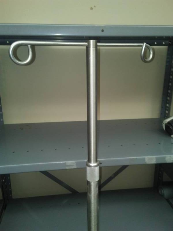 lot 545 image: Stainless five leg pole stand VHS.