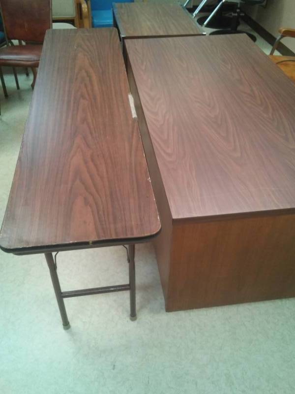 lot 825 image: Desk, Table, Printer Table.