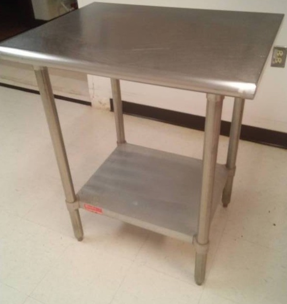 lot 842 image: Stainless Steel Kitchen Prep Table Top.