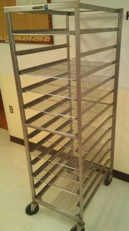 lot 844 image: Rolling Rack Cart  Lakeside, 8 racks included.