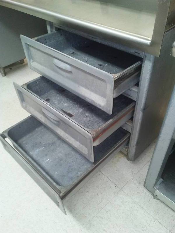 lot 673 image: Food Prep Stainless Table on legs