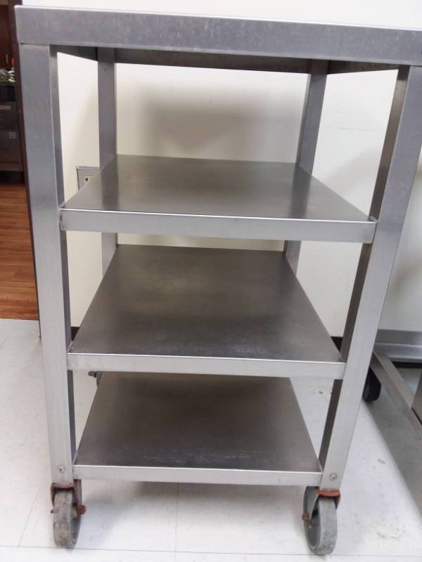 lot 632 image: Stainless Roller Cart.