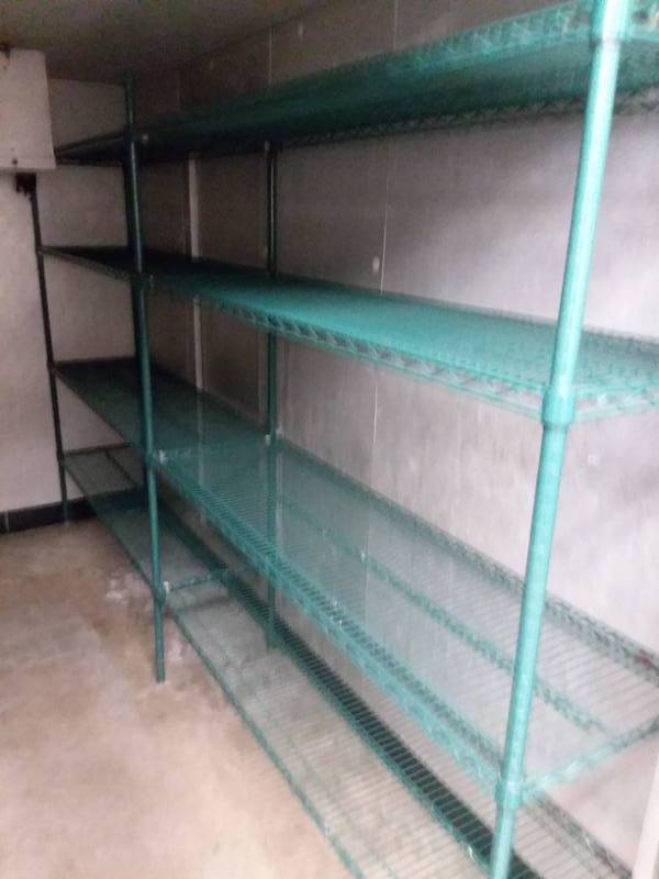 lot 653 image: Heavy Vinyl wrapped RackingShelving. Green.