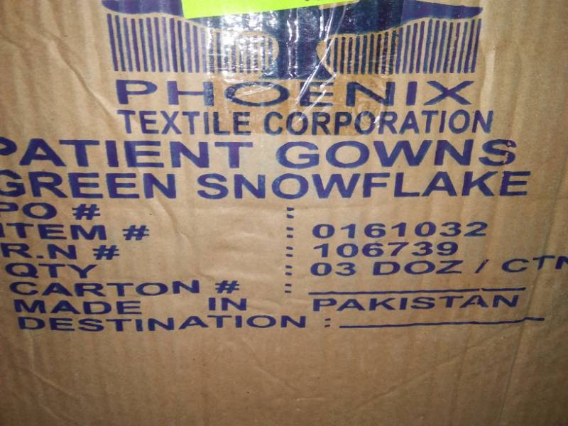 lot 466 image: 2 - NEW, case, patient gowns, three dozen per case,