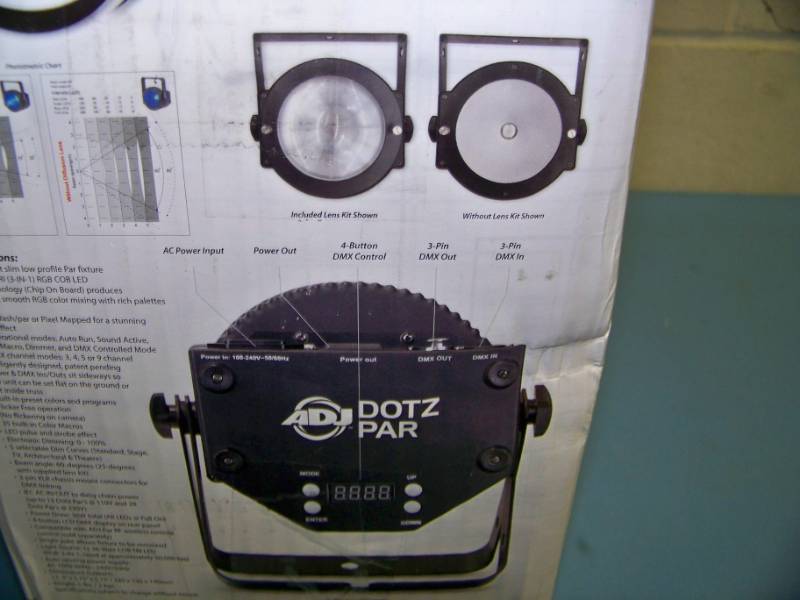 lot 36 image: ADJ, High Output, Low Profile PAR RGB LED Wash Light  Professional Lighting - NEW in Original Box