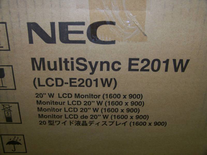 lot 98 image: 20, NEC, Multisync, LCD Monitor   Computer Monitor with Stand - NEW in Original Box