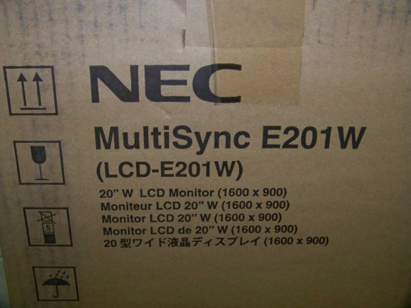 lot 97 image: 20, NEC, Multisync, LCD Monitor   Computer Monitor with Stand - NEW in Original Box