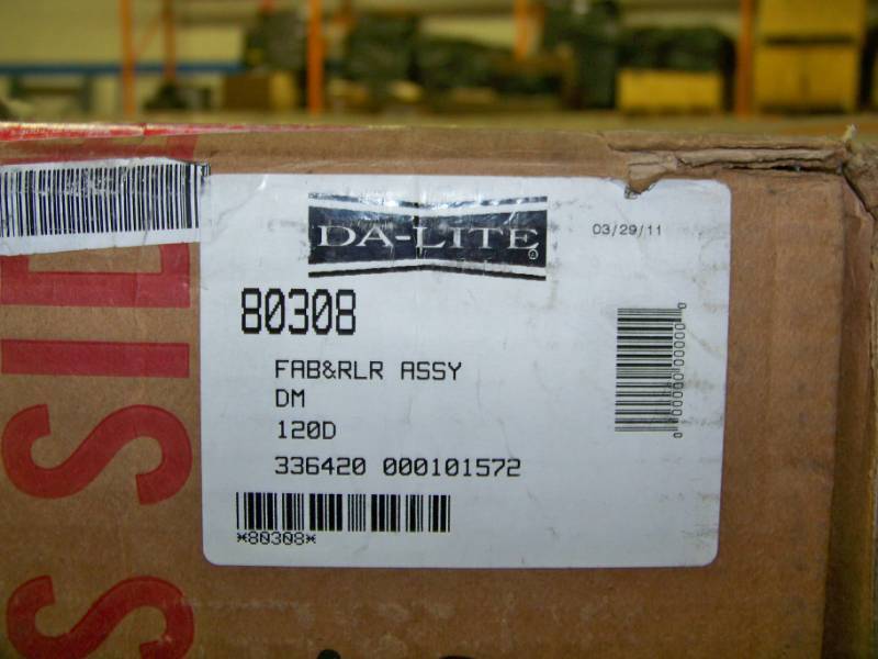 lot 68 image: Da-Lite, Advantage Deluxe Electrol, 69 x 92, Tensioned Projection Screen Fabric and Roller Assembly - NEW in Original Box