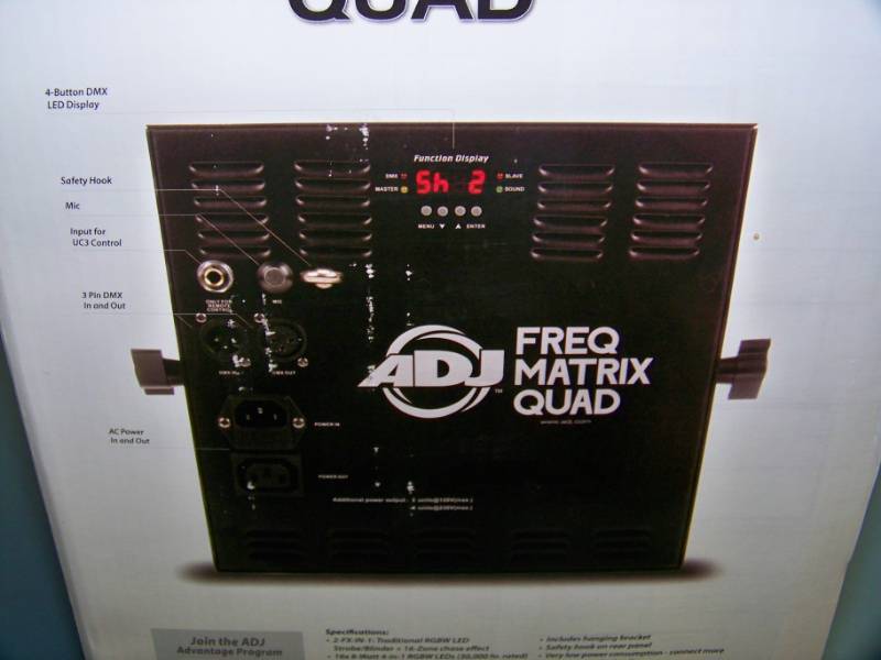 lot 27 image: ADJ, Freq Matrix Quad  Professional Lighting - NEW in Original Box