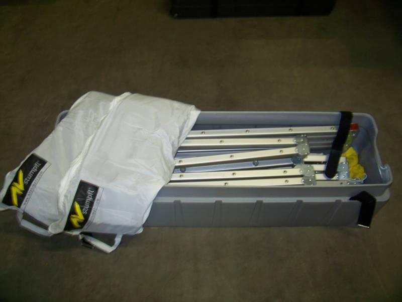 lot 167 image: 10.5 x 14, Projection Screen System including Fixed Metal Frame, Front and Rear Projection Screens and Drape Kit in (2) Hard Sided Cases