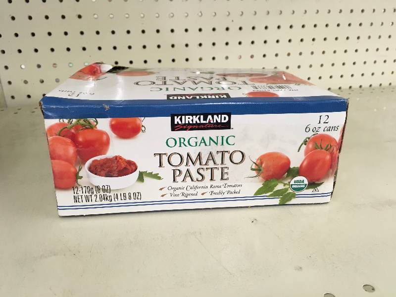 lot 65 image: Kirkland Signature Organic Tomato Paste