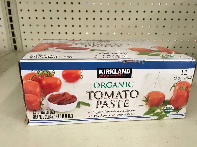 lot 95 image: Kirkland Signature Organic Tomato Paste