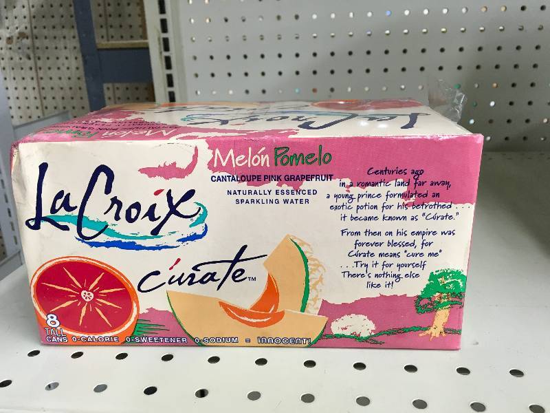 lot 109 image: La Croix Sparkling Water Cantaloupe Pink Grapefruit