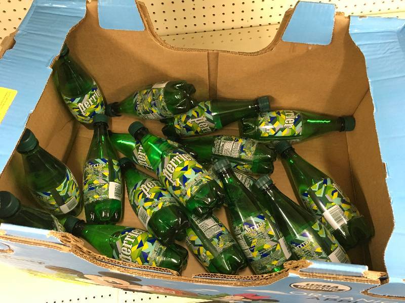 lot 127 image: Box Of Perrier Sparkling Natural Mineral Water