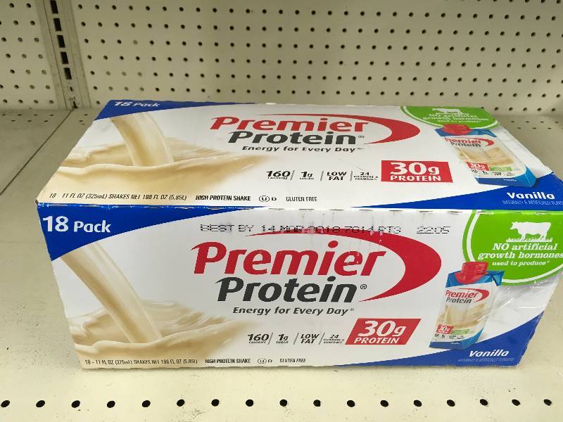 lot 134 image: Premier Protein Vanilla, Retail $24.99