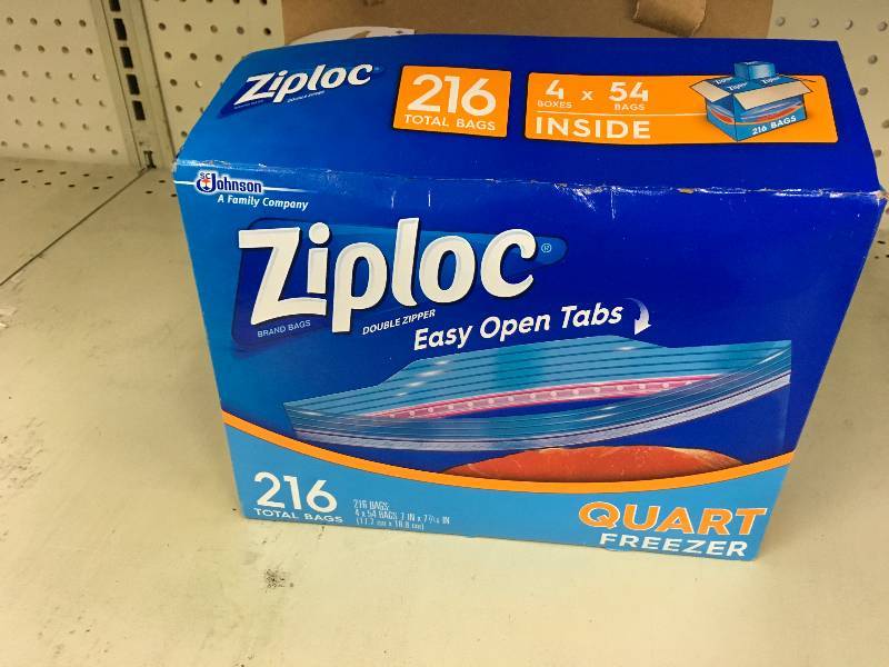 lot 144 image: Ziploc Quart Bags