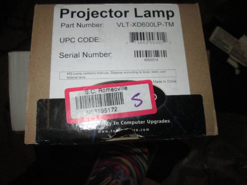 lot 234 image: projector replacment lamp untested...