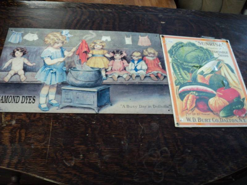 lot 109 image: 2 Metal Signs- 16 x 10 and 8 x11...